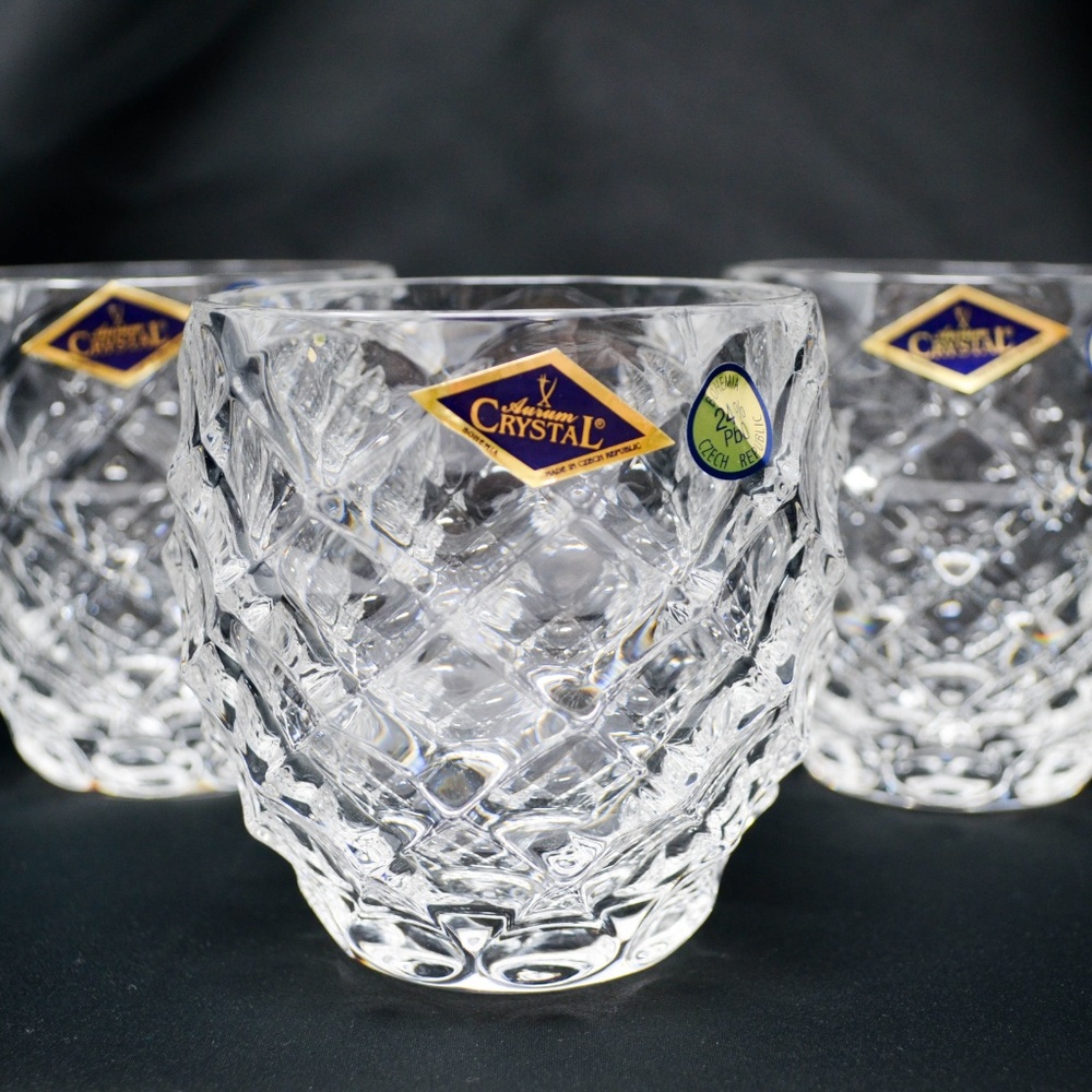 Bohemia Crystal Set of 6 Whiskey  Cognac Vodka Water Tumbler 11oz Brand New